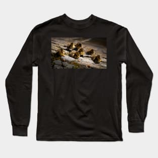 Ducklings At Leazes Park Lake Long Sleeve T-Shirt